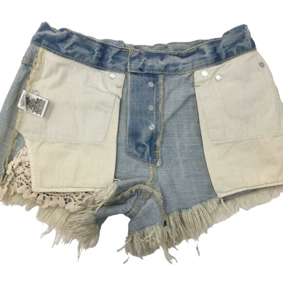 free people | daisy lace frayed shorts - Picture 12 of 16